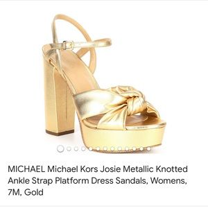 Micheal Kors Gold Bow Heels
